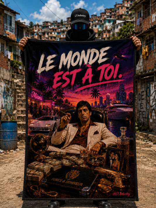 Serviette de plage « Le monde est à toi »