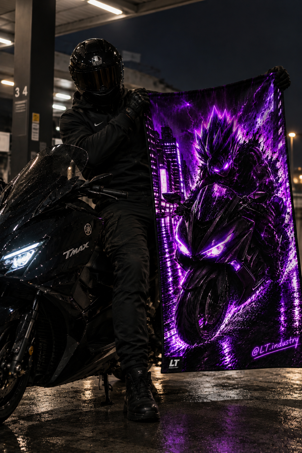 Serviette de plage « Tmax x Manga » | 50 × 100 cm